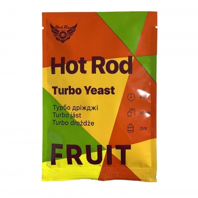 Спиртові турбо дріжджі Hot Rod Fruit на 25 л (60 г) для фруктових браг Спиртові турбо дріжджі Hot Rod Fruit на 25 л (60 г) для фруктових браг