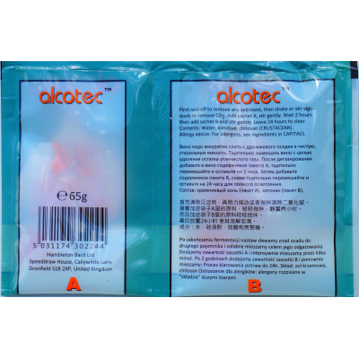 Освітлювач для браги і вина Alcotec Turbo Klar (65 г)