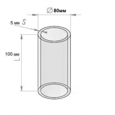 Скло боросилікатне D80мм H100мм