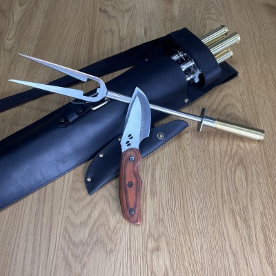 Набір для барбекю в шкіряному чохлі Hunter, чорний