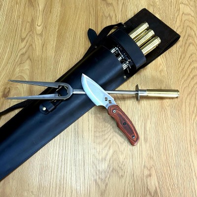 Набір для барбекю в шкіряному чохлі Hunter, коричневий